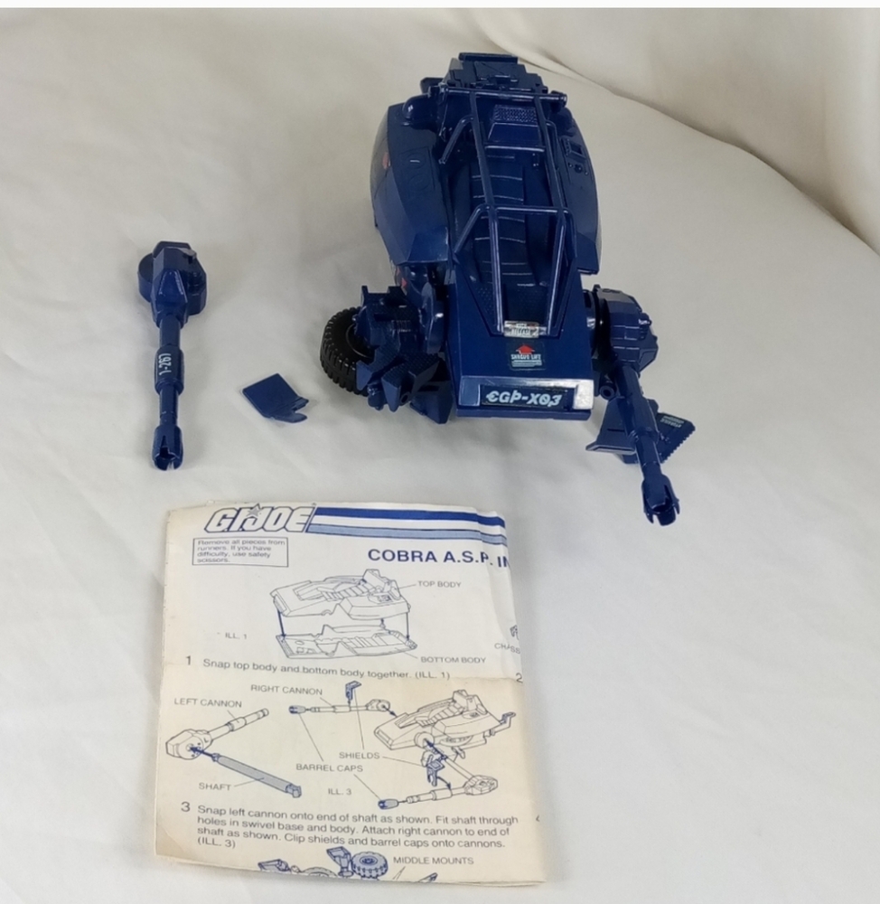 1984 Hasbro GI Joe Cobra ASP Assault System Pod Vehicle With Blueprint - Picture 3 of 12